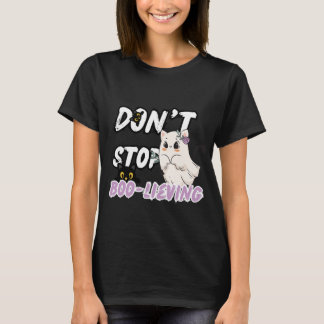 Niedliche Ghost-Katze "Stoppt das Boo-Living nicht T-Shirt