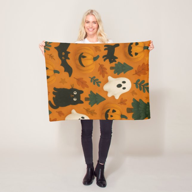 Niedliche Ghosts & Pumpkins | Halloween Fleece Bla (Beispiel)