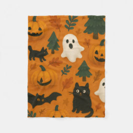 Niedliche Ghosts & Pumpkins | Halloween Fleece Bla