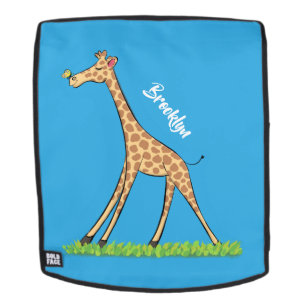 Niedliche Gigraffe mit Schmetterling-Cartoon Rucksack