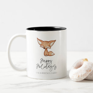 Niedliche Gingerbrot Fox Holiday Tasse