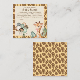 Niedliche Giraffe Animal Print Baby Bump Game Begleitkarte