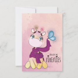 Niedliche Giraffe Aquarell Einladung