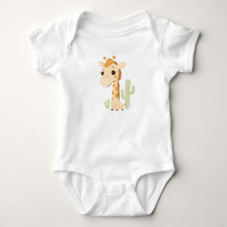 Niedliche Giraffe Baby Jersey Bodysuit Strampler