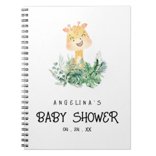 Niedliche Giraffe Baby Shower Geschenkliste Notizblock