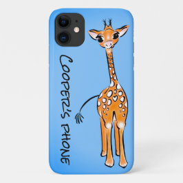 Niedliche Giraffe - Babyblau Case-Mate iPhone Hülle