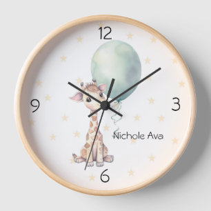 Niedliche Giraffe Balloon 1. Geburtstagsgeschenk C Uhr