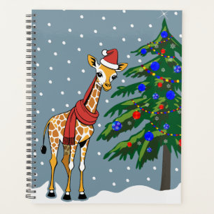 Niedliche Giraffe Beanie und Scarf mit Christbaum Planer