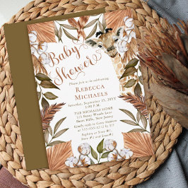 Niedliche Giraffe Boho Getrocknete Gräser Kinderdu Einladung