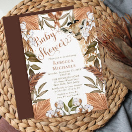 Niedliche Giraffe Boho Getrocknete Gräser Kinderdu Einladung