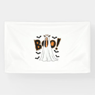 Niedliche Giraffe Boo Halloween Kostüm Zoo Lover _ Banner
