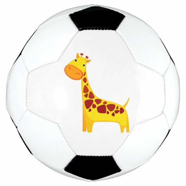 Niedliche Giraffe Cartoon Fußball (Vorderseite)