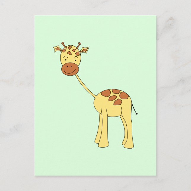 Niedliche Giraffe. Cartoon. Postkarte (Vorderseite)
