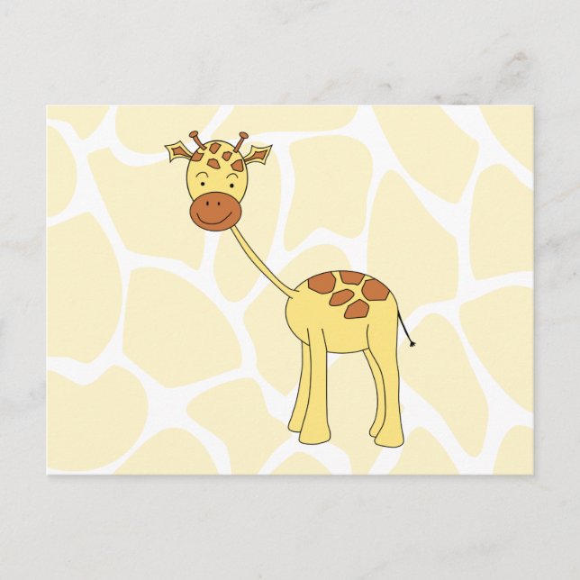 Niedliche Giraffe. Cartoon. Postkarte (Vorderseite)