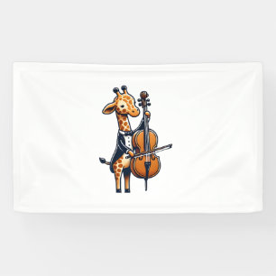 Niedliche Giraffe Cello Giraffen Musikermusik Banner