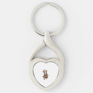 Niedliche Giraffe Cello Giraffen Musikermusik Schlüsselanhänger