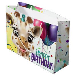Niedliche Giraffe Colorful Confetti Kindergeburtst Große Geschenktüte