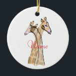 Niedliche Giraffe Couple Thunder_Cove Keramik Ornament<br><div class="desc">2 niedliche Giraffen mit Hals verwoben wie romantische Partner. Eine gute Art,  Ihnen zu zeigen,  wie Sie sich über Ihre Ehefrau,  Ihren Ehemann,  Ihre Freundin,  Ihren Freund,  etc. fühlen,  sich mit Ihrem eigenen Gruß,  Namen,  Nachricht etc. anpassen</div>