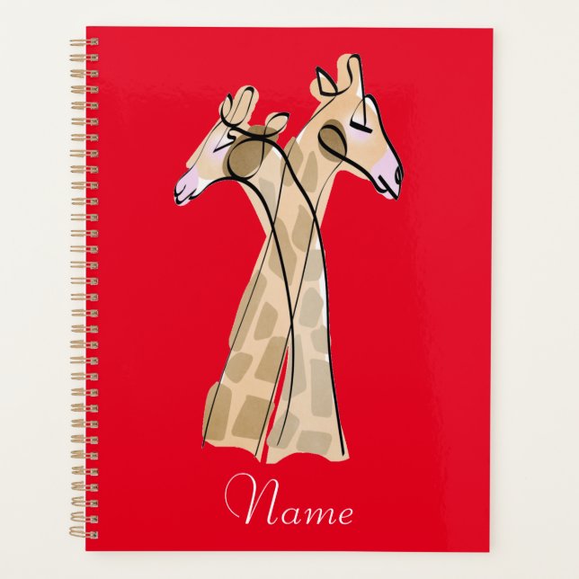 Niedliche Giraffe Couple Thunder_Cove Planer (Vorderseite)