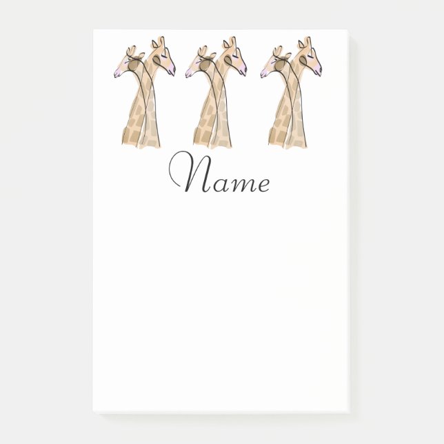Niedliche Giraffe Couple Thunder_Cove Post-it Klebezettel (Vorderseite)