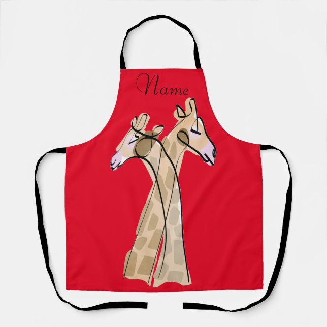 Niedliche Giraffe Couple Thunder_Cove Schürze (Vorderseite)