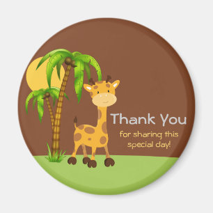 Niedliche Giraffe Danke, Magnet