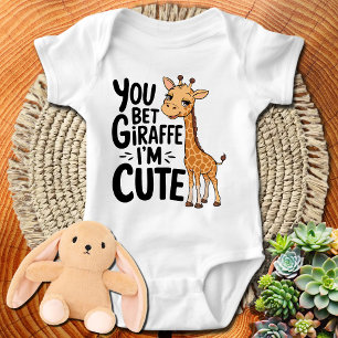Niedliche Giraffe, die Sie für Giraffe gewonnen ha Baby Strampler
