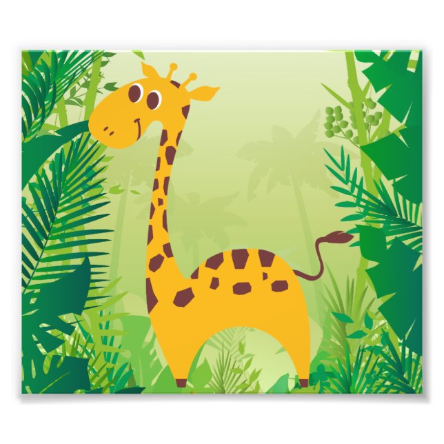 Niedliche Giraffe Fotodruck (Vorne)