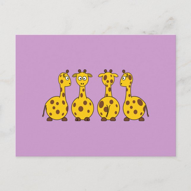 Niedliche Giraffe, frei lebende Tiere Postkarte (Vorderseite)