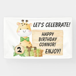 Niedliche Giraffe für Kleinkinder Banner