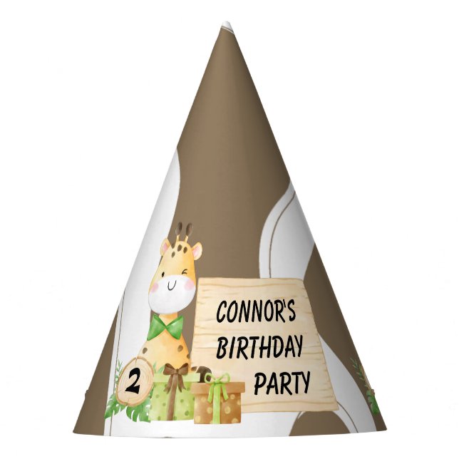 Niedliche Giraffe für Kleinkinder Partyhütchen (Vorderseite)