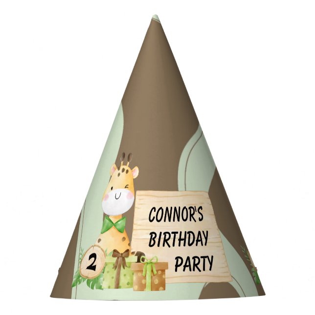 Niedliche Giraffe für Kleinkinder Partyhütchen (Vorderseite)