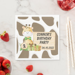 Niedliche Giraffe für Kleinkinder Serviette