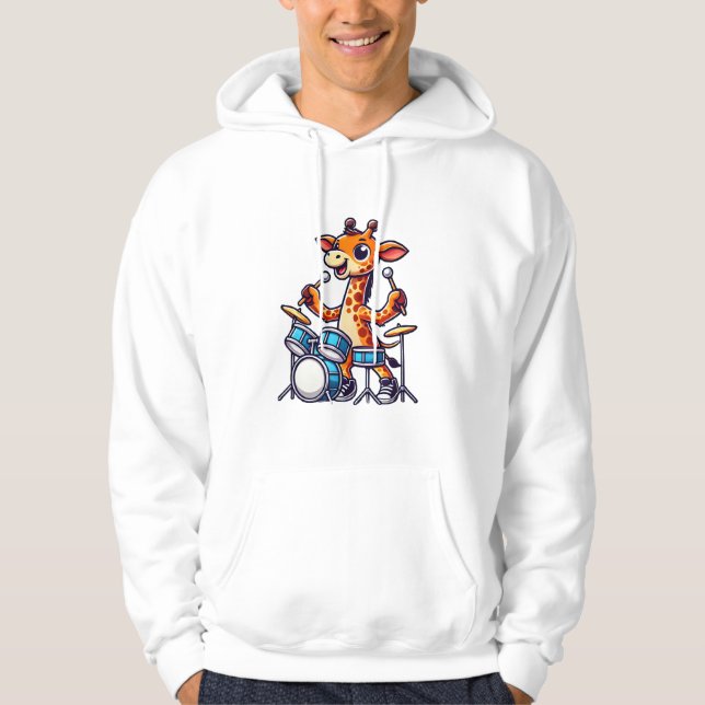 Niedliche Giraffe für Trommler-Giraffen Hoodie (Vorderseite)