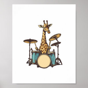 Niedliche Giraffe für Trommler-Giraffen Poster