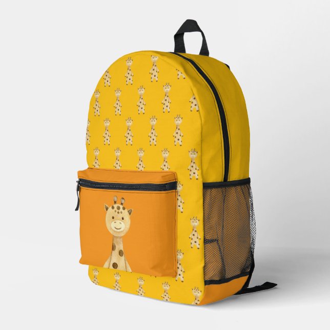 Niedliche Giraffe geschlechtsneutral Bedruckter Rucksack (Rückseitige Ecke Rechts)