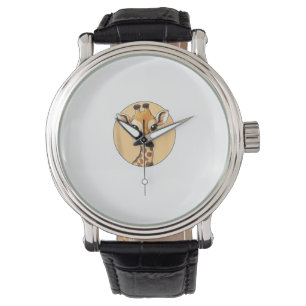 Niedliche Giraffe Gesicht Niedliche Augen Safari S Armbanduhr