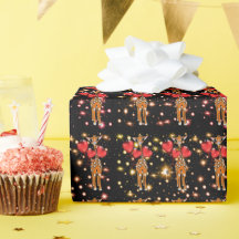 Niedliche Giraffe, Glitzer funkelnde Herzballons w