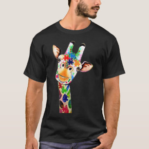Niedliche Giraffe Glückwunsch Autismus Tag Bewusst T-Shirt