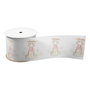 Niedliche Giraffe Gold Foil Glitzer Girl Babydusch Satinband