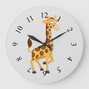 Niedliche Giraffe Große Wanduhr