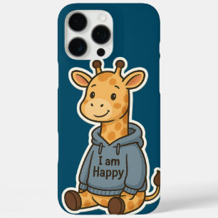 Niedliche Giraffe-Hoodie-Sticker iPhone 16 Pro Max Hülle