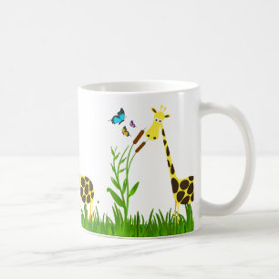 Niedliche Giraffe in der Tasse Garden