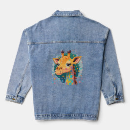 Niedliche Giraffe Jeansjacke