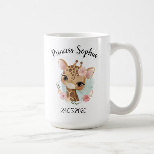 Niedliche Giraffe Jungle Animal Geburtstagsdusche Kaffeetasse