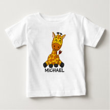 Niedliche Giraffe Jungle Cartoon Zoo Safari Name
