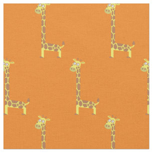 Niedliche Giraffe Kids Baby Kinderzimmer Orange Stoff