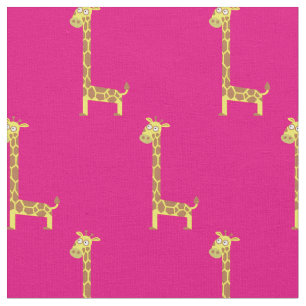 Niedliche Giraffe Kids Baby Kinderzimmer Pink Stoff