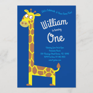 Niedliche Giraffe Kinder 1. Geburtstag Party Einla Einladung
