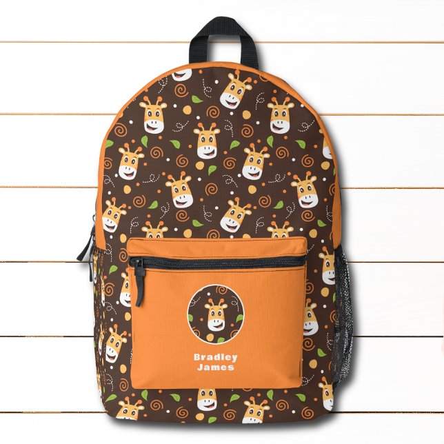 Niedliche Giraffe Kinder Cartoon Personalisierter  Bedruckter Rucksack (Von Creator hochgeladen)